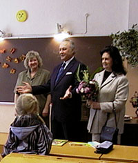 President Arnold Rüütel and Mrs Ingrid Rüütel At the Upper Secondary School of Tõrva