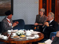 The Ambassador of the Kingdom of Nepal, Mr Lila Prasad Sharma and the President Arnold Rüütel