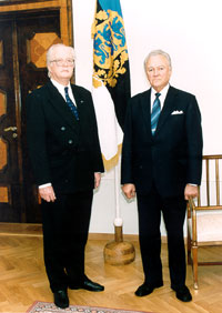 The Ambassador of Hungary Béla Jávorszky and the President Rüütel