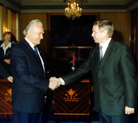 The President of the Republic met the Prime Minister of Norway Kjell Magne Bondevik