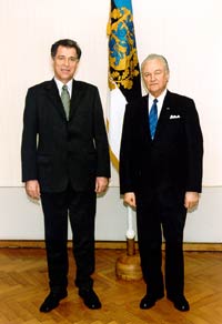 Jugoslaavia suursaadik Radoje Z. Zecevic ja president Arnold Rüütel