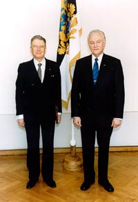 Itaalia suursaadik Ruggero Vozzi ja president Arnold Rüütel