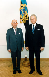 The Ambassador of the Republic of Lithuania, Antanas Vinkus and President Arnold Rüütel