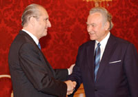 President Arnold Rüütel kohtus Austria presidendi Thomas Klestiliga
