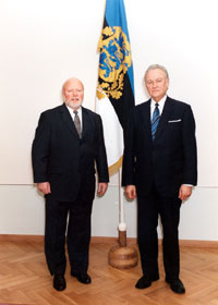 Uus-Meremaa suursaadik David Bruce Payton ja president Arnold Rüütel