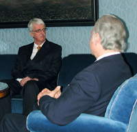 President Arnold Rüütel at Kadriorg received the Ambassador of Belgium, Johan van Dessel
