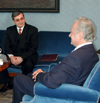 President Arnold Rüütel at Kadriorg received the credentials of the Ambassador of Albania, Sokol Gjoka