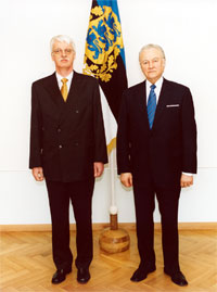 The Ambassador of Belgium, Johan van Dessel and the President Arnold Rüütel