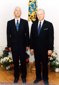 The Ambassador of Malta, Mark Miceli-Farrugia and the President Arnold Rüütel