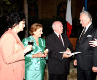 Vabariigi Presidendi ja pr Ingrid Rüütli vastuvõtt Malta presidendi ja pr de Marco auks hotellis Le Meridien Phoenicia Florianas