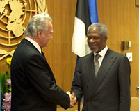 The President of the Republic met with UN Secretary-General Kofi A. Annan