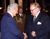 The President Arnold Rüütel and Martti Ahtisaari, former President of Finland