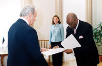 President Arnold Rüütel received the Ambassador of the Republic of Angola, H.E. Mr. Leovigildo da Costa e Silva, who presented his credentials
