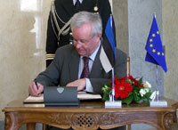 President Rüütel võttis vastu Euroopa Majandus- ja Sotsiaalkomitee presidendi Roger Brieschi
