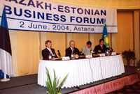 President Arnold Rüütel esines Kasahstani-Eesti ärifoorumil