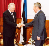 President Rüütel kohtus Kasahhi parlamendi ülekoja, senati esimehe hr Abõkajeviga