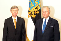 Belgia Kuningriigi suursaadik Pierre Clément Dubuisson ja president Arnold Rüütel