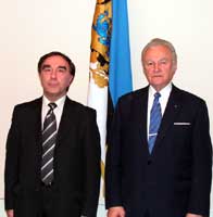Bulgaaria Vabariigi suursaadik Venelin Tsachevski ja president Arnold Rüütel