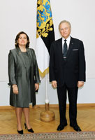 President Arnold Rüütel võttis vastu Portugali Vabariigi suursaadiku Ana Paula Baptista Grade Zacarias?e volikirja