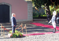 Vabariigi Presidendi ja pr Ingrid Rüütli riigivisiit Portugali. Ametlik vastuvõtutseremoonia Belemi palees