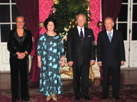 State visit to the Republic of Portugal 27.11.-01.12.2005. From left: Mrs. Maria José Ritta de Sampaio, Mrs. Ingrid Rüütel, president Arnold Rüütel, president Jorge Sampaio