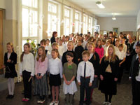 State Visit to the Republic of Latvia 6.-9.12.2005. President Rüütel visited the Riga Estonian School.
