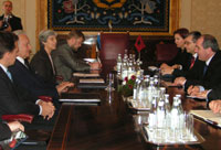 President Rüütel met with the Minister of Foreign Affairs of Albania Besnik Mustafaj.