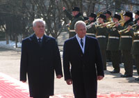 Working Visit to the Republic of Moldova 19.-22.03.2006. The official reception ceremony.