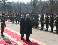 Working Visit to the Republic of Moldova 19.-22.03.2006. The official reception ceremony.
