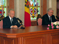 Vabariigi Presidendi töövisiit Moldova Vabariiki 19.-22.03.2006. President Arnold Rüütel ja Moldova president Vladimir Voronin.