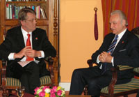President Arnold Rüütel met with Viktor Yushchenko, President of Ukraine.