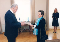 President Arnold Rüütel kohtus Argentina Vabariigi suursaadiku Lila Subirán de Viana'ga.