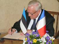 President Rüütel kohtus Prantsuse parlamendi ülemkoja esimehe Christian Poncelet'ga