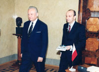President Rüütel kohtus Poola Vabariigi peaministri Kazimierz Marcinkievicz’iga.